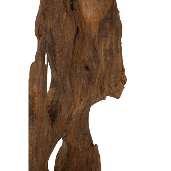 Scultura Akar In Teak Riciclato Cm 18X13X55