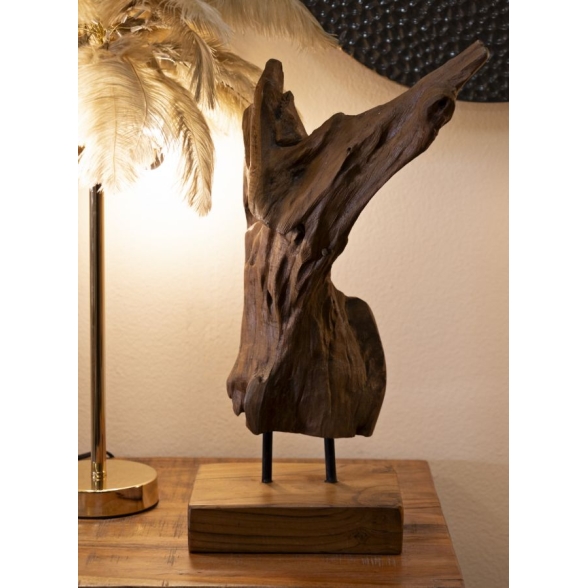 Scultura Akar In Teak Riciclato Cm 18X13X55