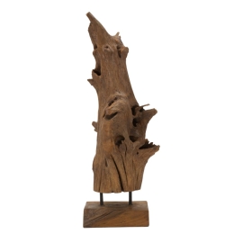Scultura Akar In Teak Riciclato Cm 23X27X64