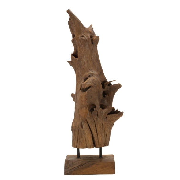 Scultura Akar In Teak Riciclato Cm 23X27X64