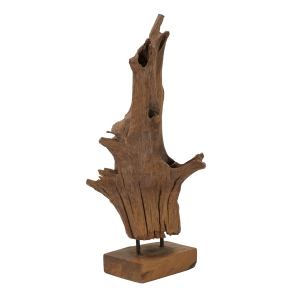 Scultura Akar In Teak Riciclato Cm 23X27X64