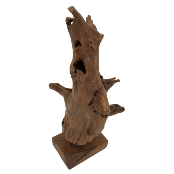 Scultura Akar In Teak Riciclato Cm 23X27X64