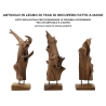 Scultura Akar In Teak Riciclato Cm 23X27X64