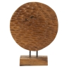 Scultura Coin In Teak Riciclato Cm 30X15,5X40