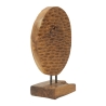 Scultura Coin In Teak Riciclato Cm 30X15,5X40