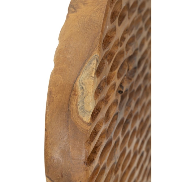 Scultura Coin In Teak Riciclato Cm 30X15,5X40