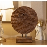 Scultura Coin In Teak Riciclato Cm 30X15,5X40