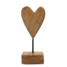 Scultura Cuore In Teak Ric. Cm 10X10X25