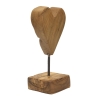 Scultura Cuore In Teak Ric. Cm 10X10X25