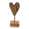 Scultura Cuore In Teak Ric. Cm 10X10X25