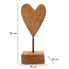 Scultura Cuore In Teak Ric. Cm 10X10X25