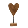 Scultura Cuore In Teak Ric. Cm 15X10X35