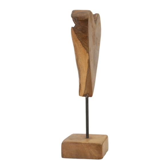 Scultura Cuore In Teak Ric. Cm 15X10X35