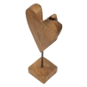 Scultura Cuore In Teak Ric. Cm 15X10X35