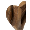 Scultura Cuore In Teak Ric. Cm 15X10X35