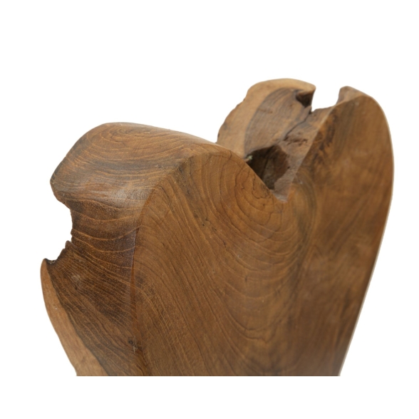 Scultura Cuore In Teak Ric. Cm 15X10X35