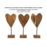 Scultura Cuore In Teak Ric. Cm 15X10X35