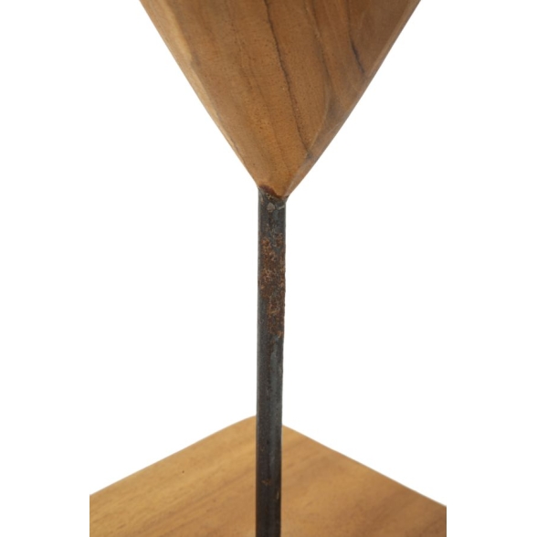 Scultura Dobu In Teak Riciclato Cm 20X12X37
