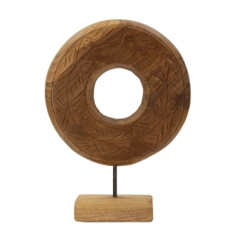 Scultura Dorat In Teak Riciclato Cm 28X10X38
