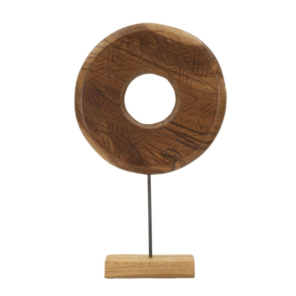 Scultura Dorat In Teak Riciclato Cm 35X10X58
