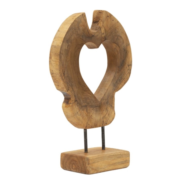 Scultura Hasi In Teak Riciclato Cm 28X10X38