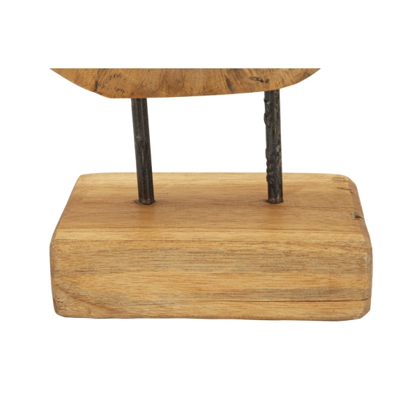 Scultura Hasi In Teak Riciclato Cm 28X10X38