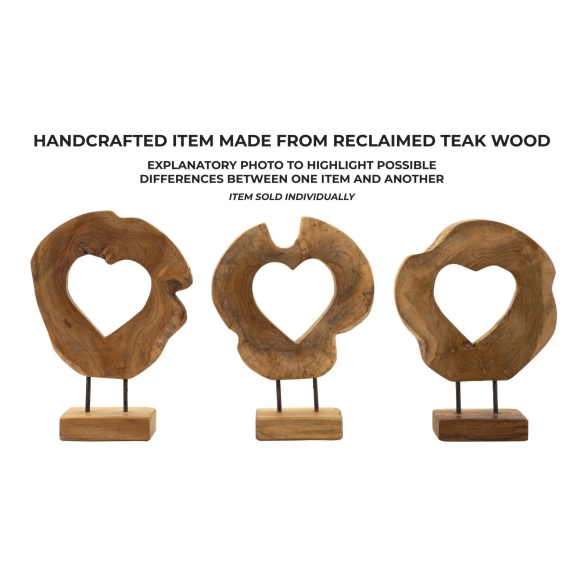 Scultura Hasi In Teak Riciclato Cm 28X10X38