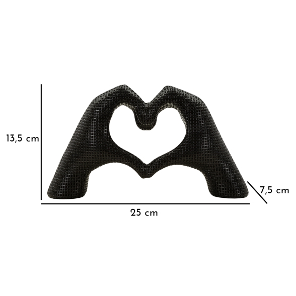 Scultura Lover Black Cm 25X7,5X13,5 