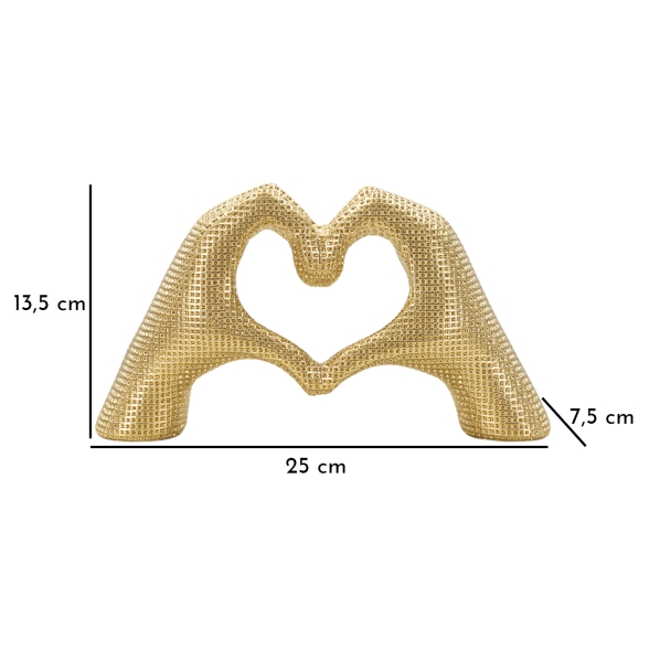 Scultura Lover Gold Cm 25X7,5X13,5 