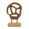 Scultura Lubang In Teak Riciclato Cm 18X10X27