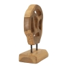 Scultura Lubang In Teak Riciclato Cm 18X10X27