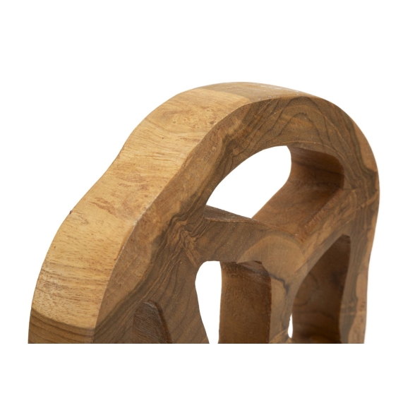 Scultura Lubang In Teak Riciclato Cm 18X10X27
