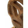 Scultura Lubang In Teak Riciclato Cm 18X10X27