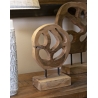 Scultura Lubang In Teak Riciclato Cm 18X10X27