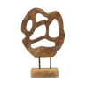 Scultura Lubang In Teak Riciclato Cm 25X10X38