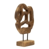 Scultura Lubang In Teak Riciclato Cm 25X10X38
