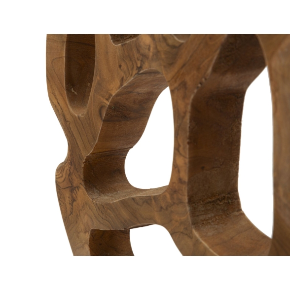Scultura Lubang In Teak Riciclato Cm 25X10X38