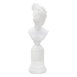 Scultura Statua Woman Con Piedistallo Cm 11X10,5X35,5
