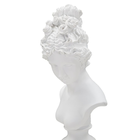 Scultura Statua Woman Con Piedistallo Cm 11X10,5X35,5