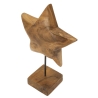 Scultura Stella In Teak Riciclato Cm 28X12X42