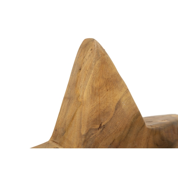 Scultura Stella In Teak Riciclato Cm 28X12X42
