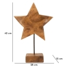 Scultura Stella In Teak Riciclato Cm 28X12X42