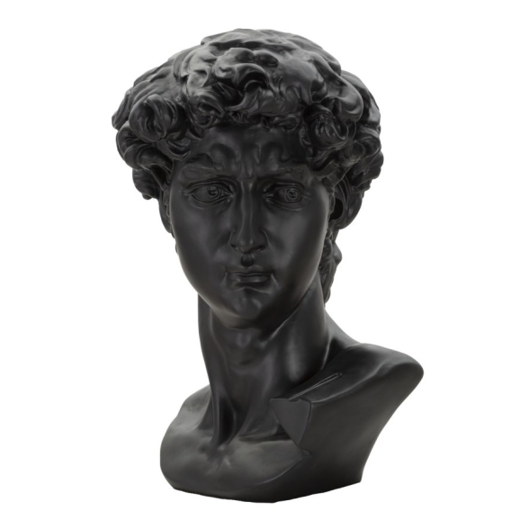 Scultura Testa Antica Nera Cm 44X35,5X60