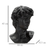 Scultura Testa Antica Nera Cm 44X35,5X60
