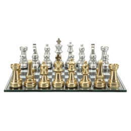 Set Scacchiera Nera/Bianca Cm 50,5X50,5X14