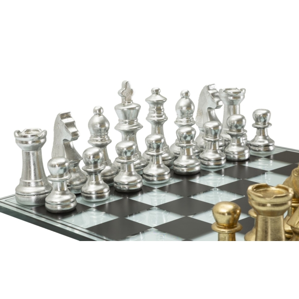 Set Scacchiera Nera/Bianca Cm 50,5X50,5X14