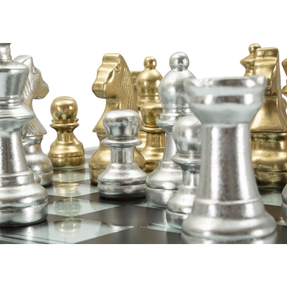 Set Scacchiera Nera/Bianca Cm 50,5X50,5X14