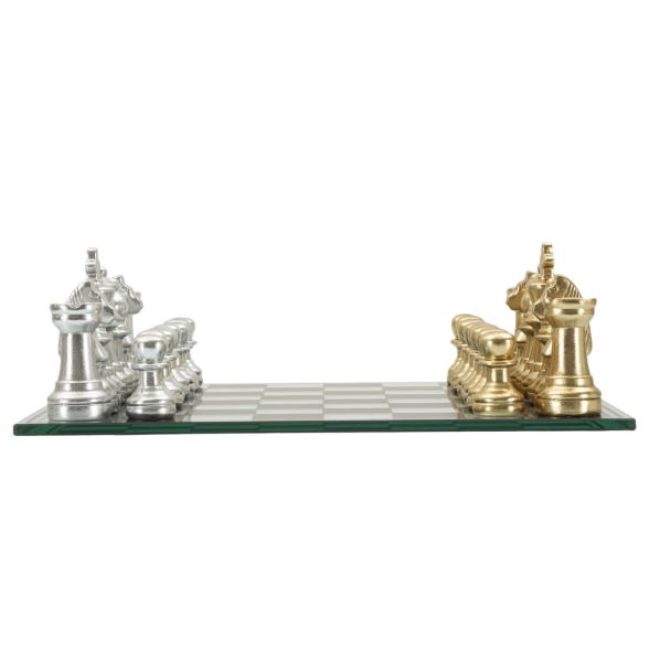 Set Scacchiera Nera/Bianca Cm 50,5X50,5X14