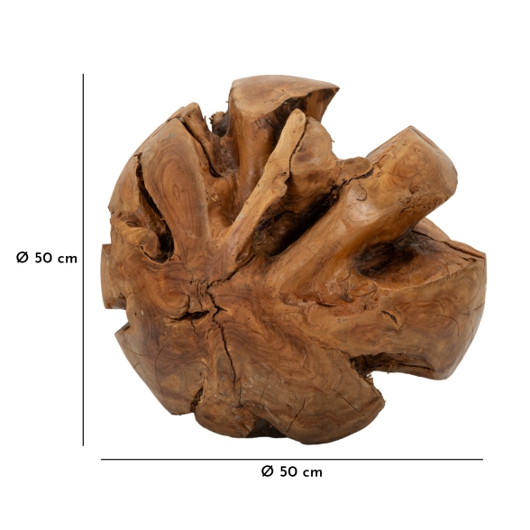 Sfera In Teak Riciclato Cm Ø 50 (Pezzi Unici - Non Rip. In Serie) 