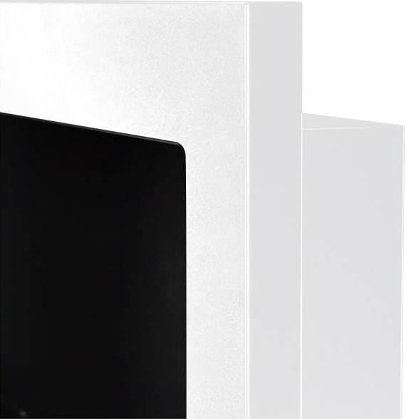 Camino a bioetanolo da parete o incasso Lucca Bianco L 90 x P 12 x H 40